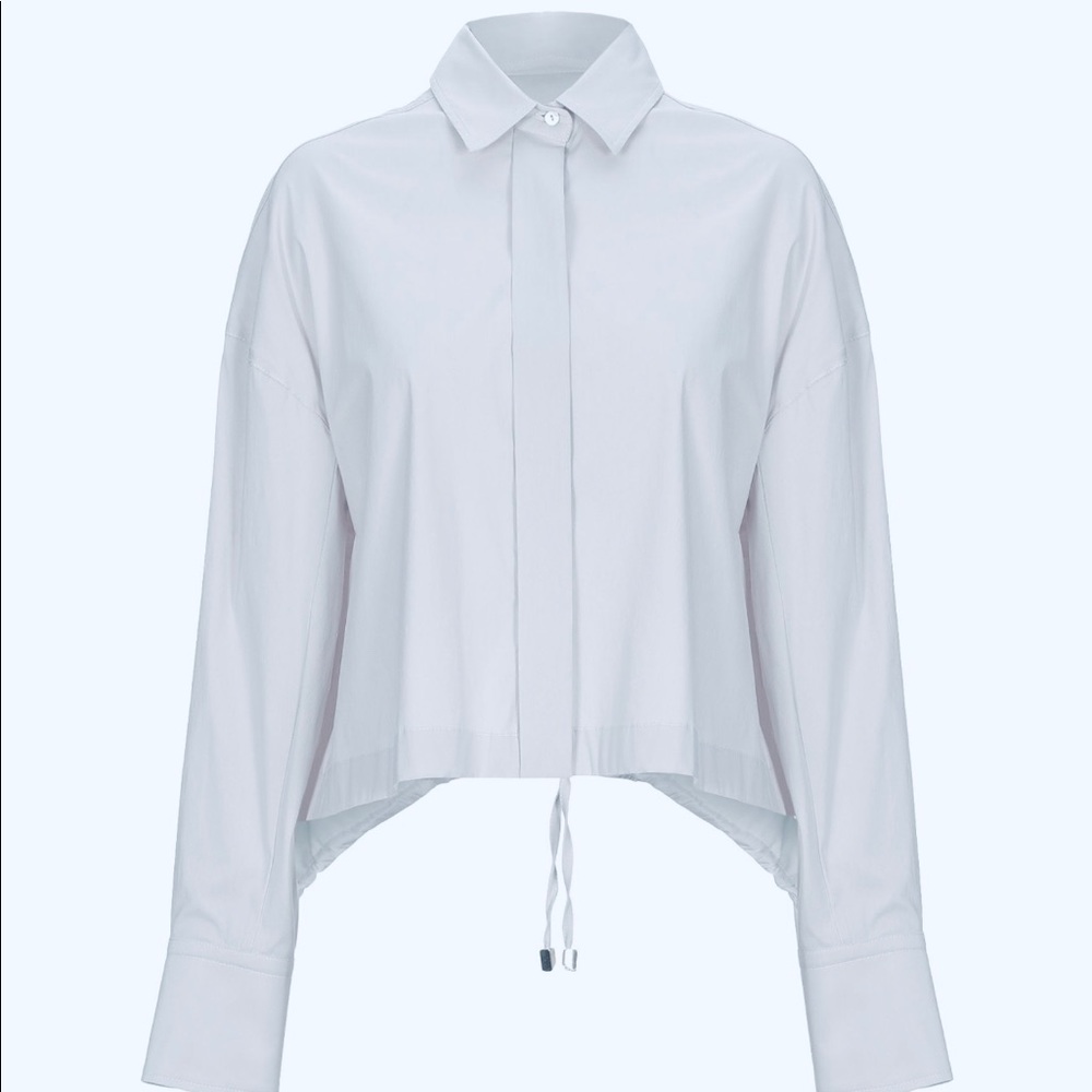 Angela Mele Milano pleated back blouse NWT